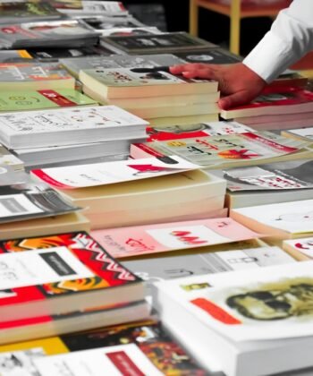 Book stalls at the Cairo International Book Fair